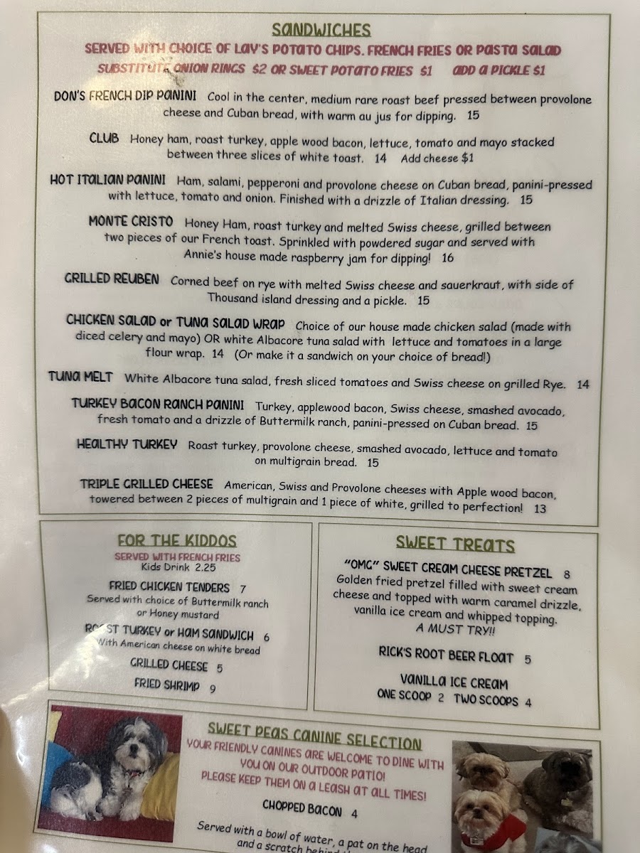 Menu Sweet Pea's Downtown Eatery-3