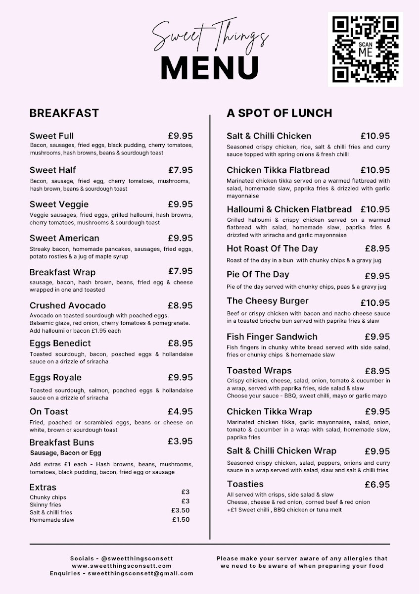 Menu Sweet Things Coffee Bar & Kitchen-1