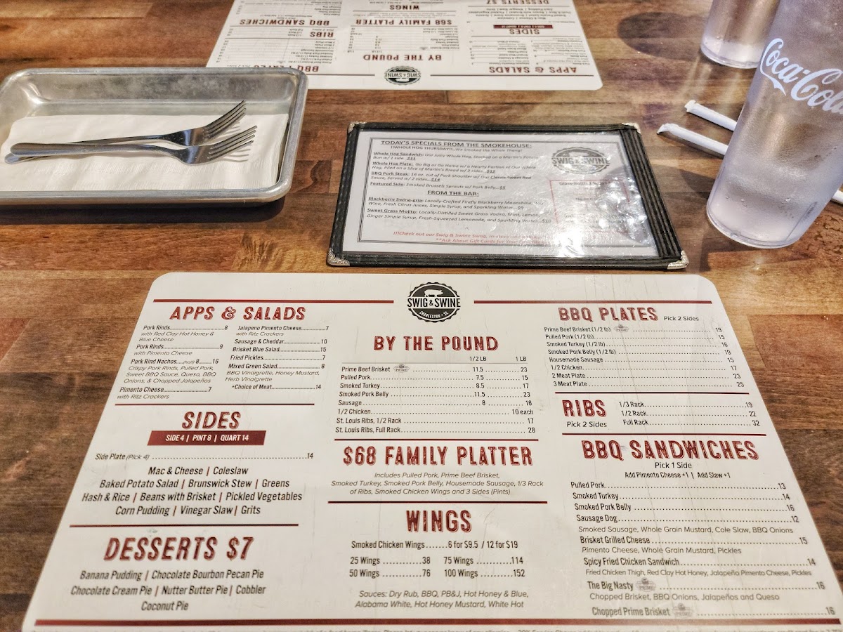 Menu Swig & Swine-10