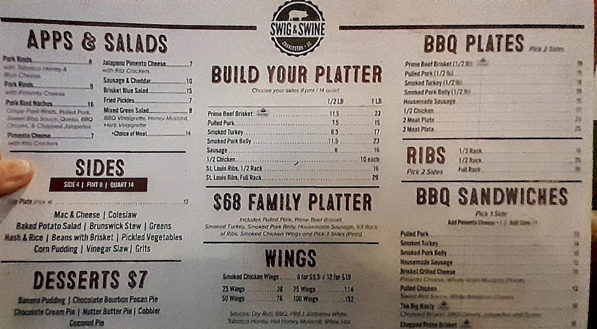 Menu Swig & Swine-4