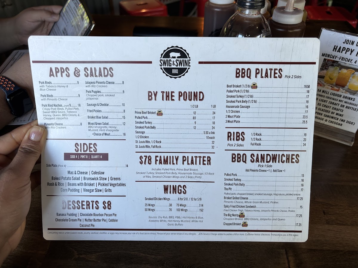 Menu Swig & Swine-5