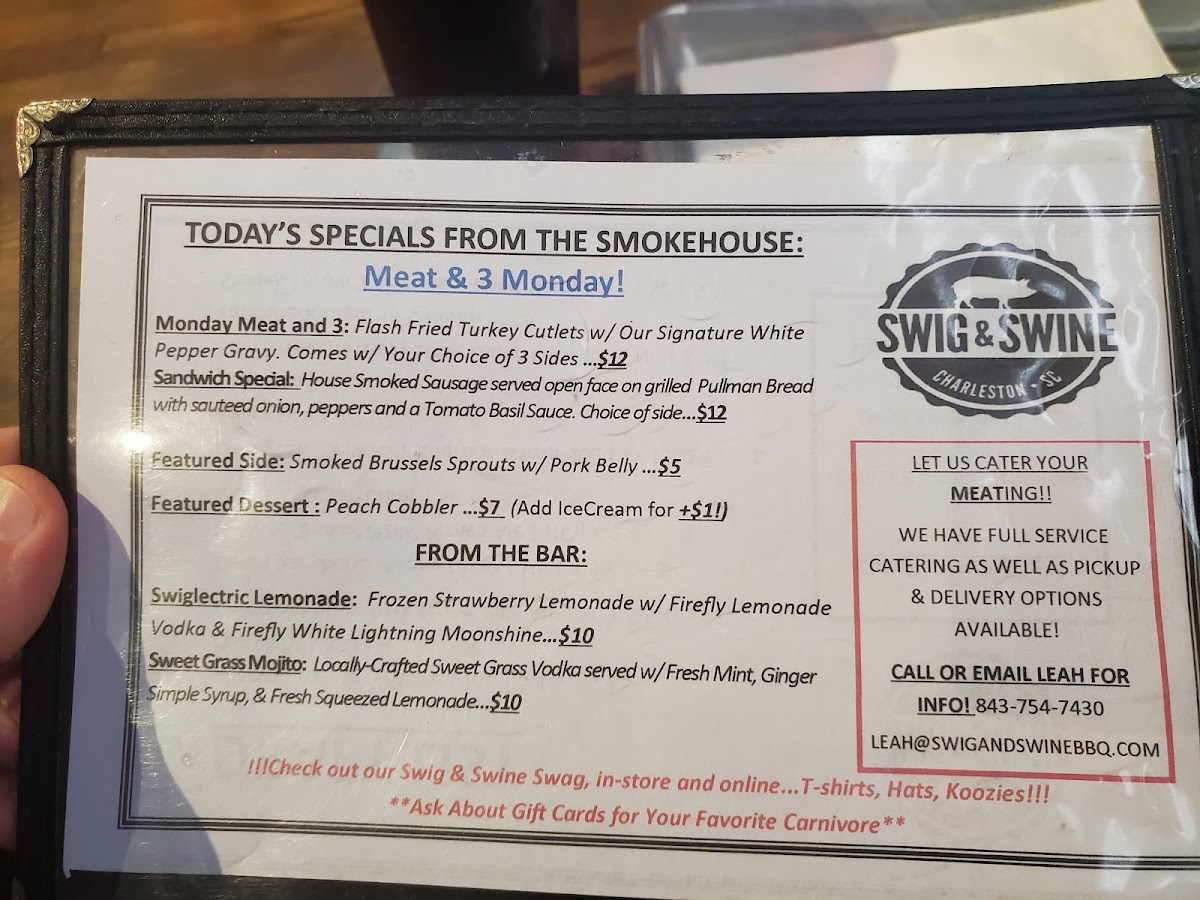 Menu Swig & Swine-8