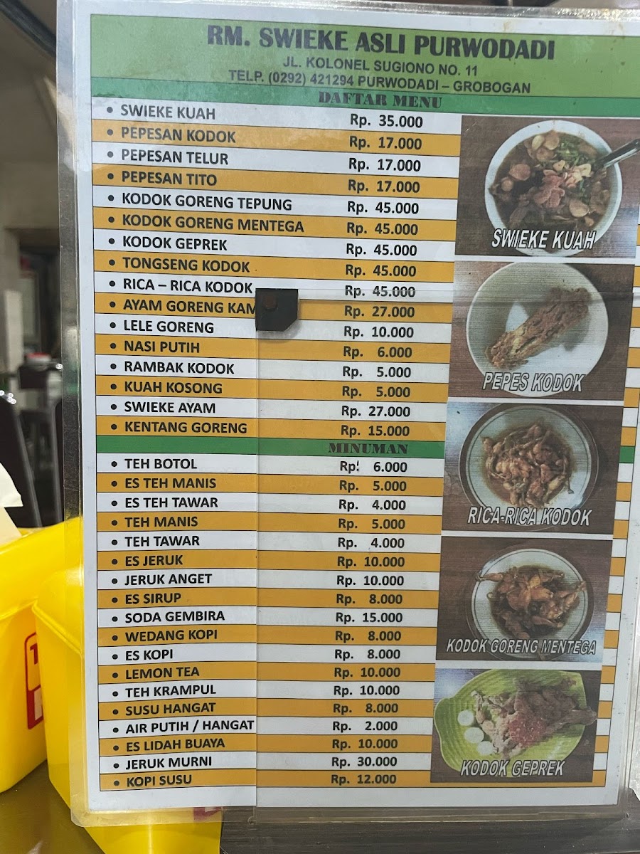 Menu Swike Cik Ping Purwodadi-1