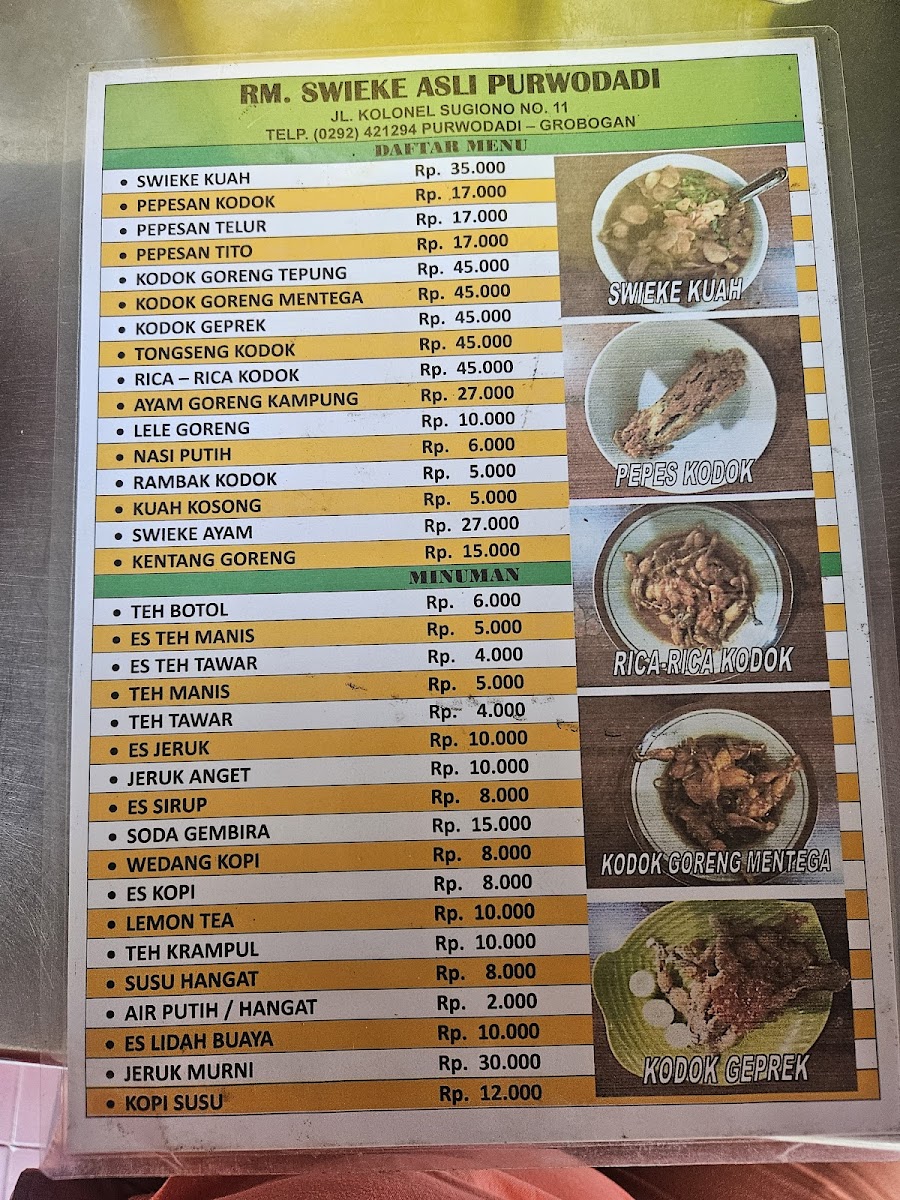 Menu Swike Cik Ping Purwodadi-2