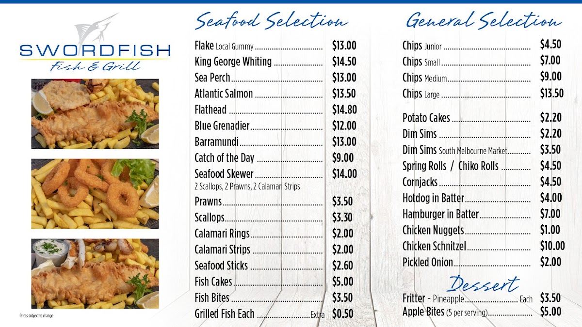 Menu Swordfish Fish & Grill-1