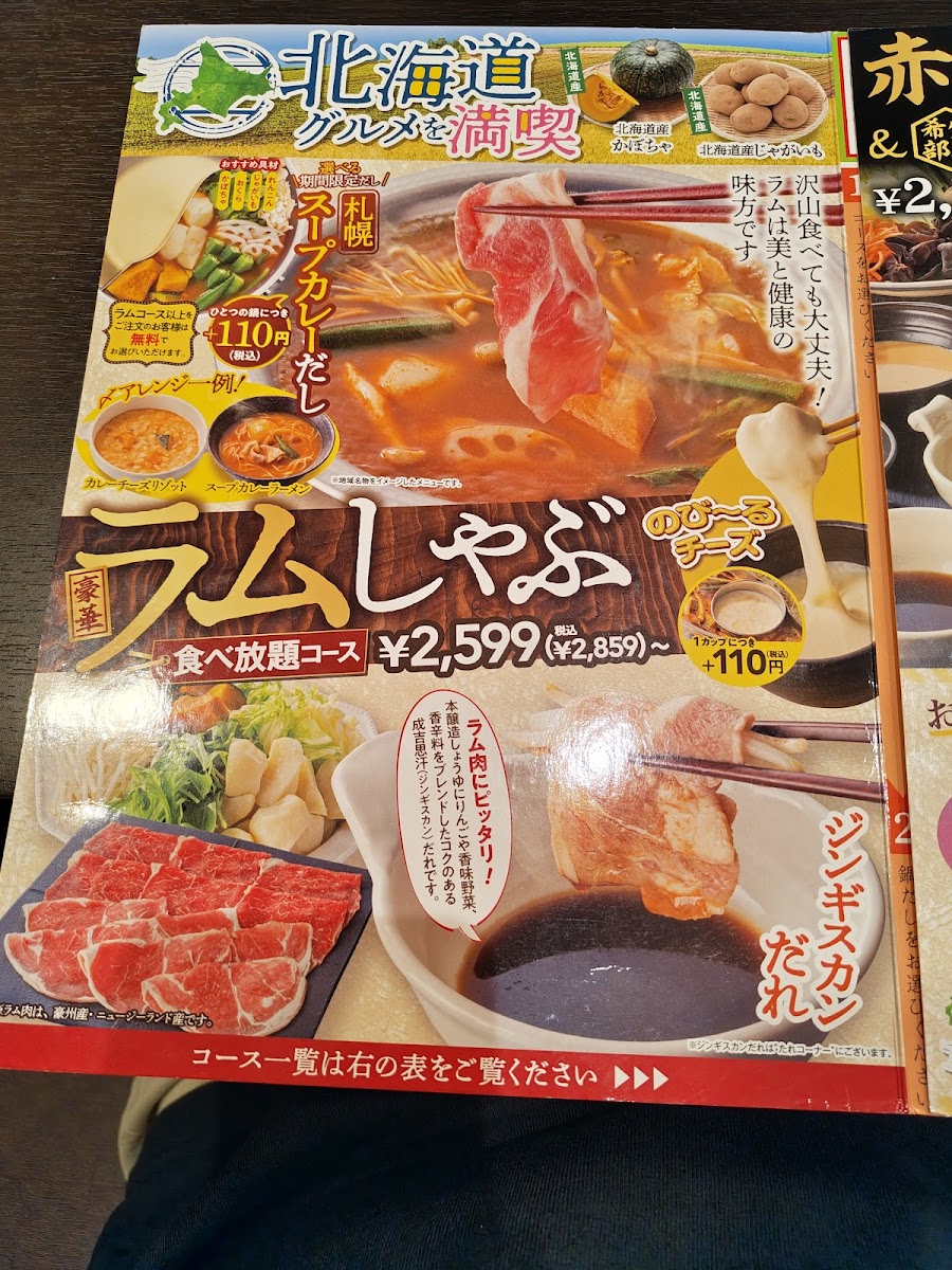 Menu Syabu-Yo Fukui Owada-2
