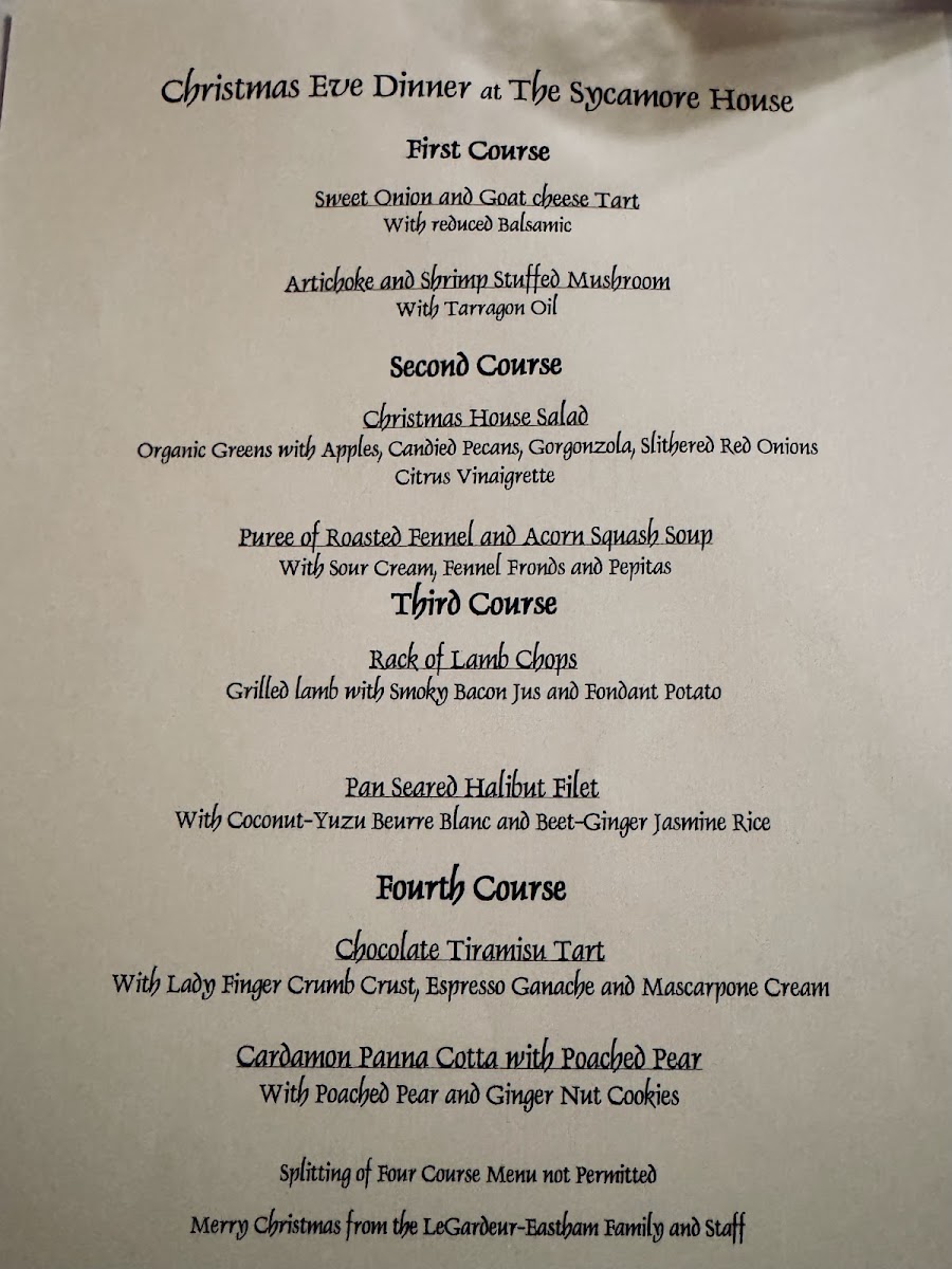 Menu Sycamore House-1