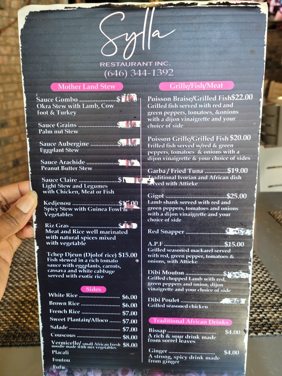 Menu Sylla-8