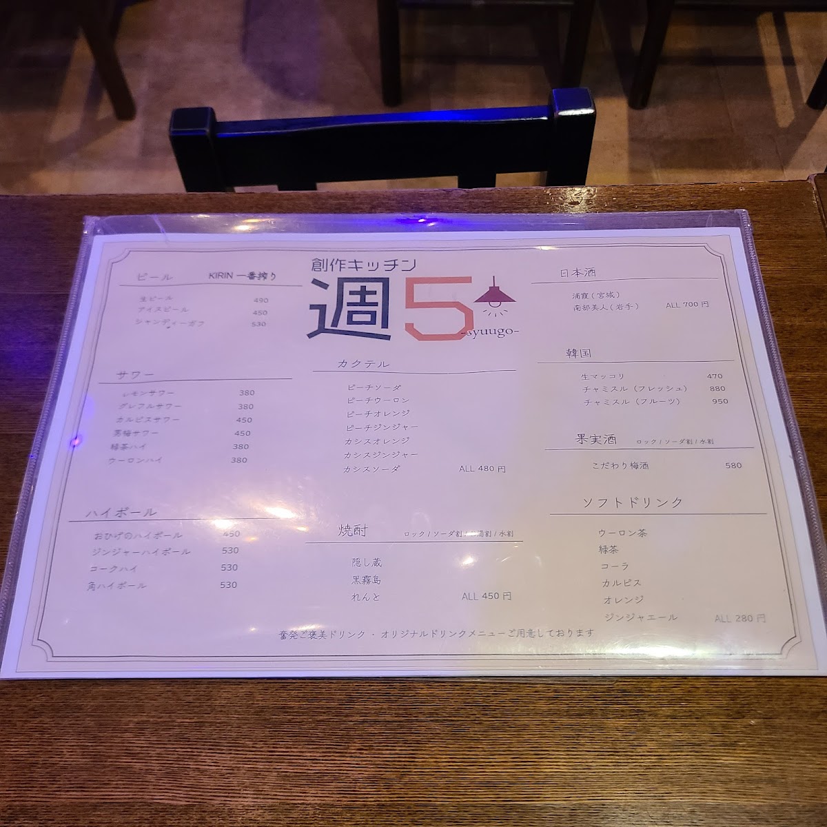 Menu Syuugo-8