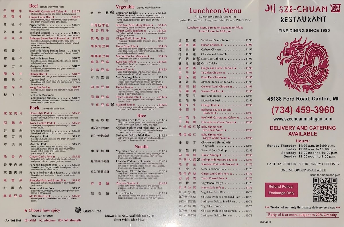 Menu Szechuan Restaurant-3