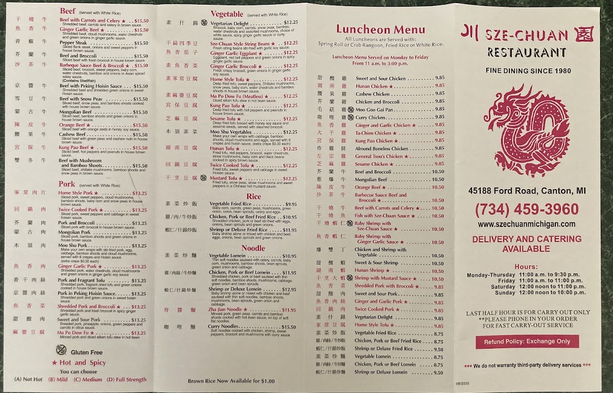 Menu Szechuan Restaurant-4