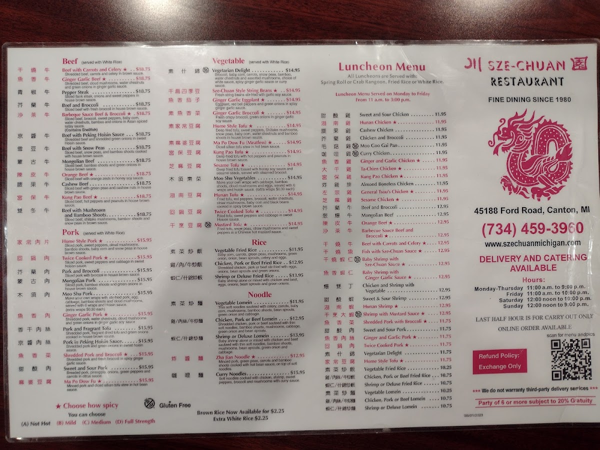Menu Szechuan Restaurant-6