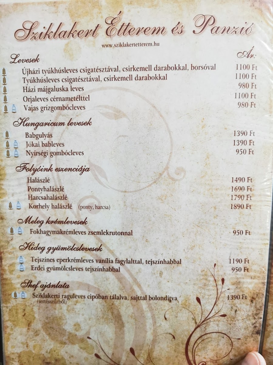 Menu Sziklakert Étterem És Panzió-1