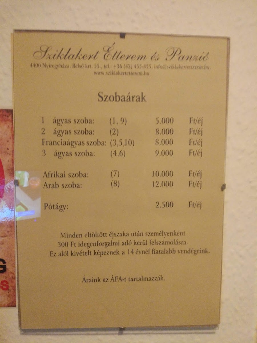 Menu Sziklakert Étterem És Panzió-4