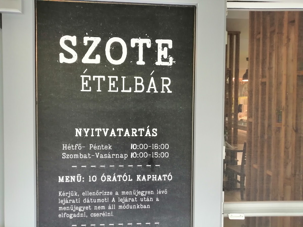 Menu Szote Ételbár-2