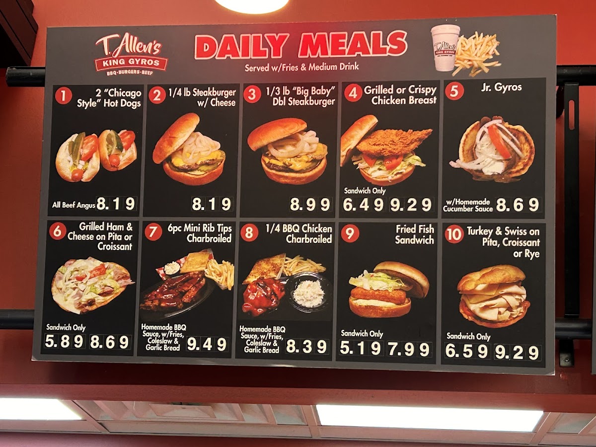 Menu T. Allen's King Gyros-4