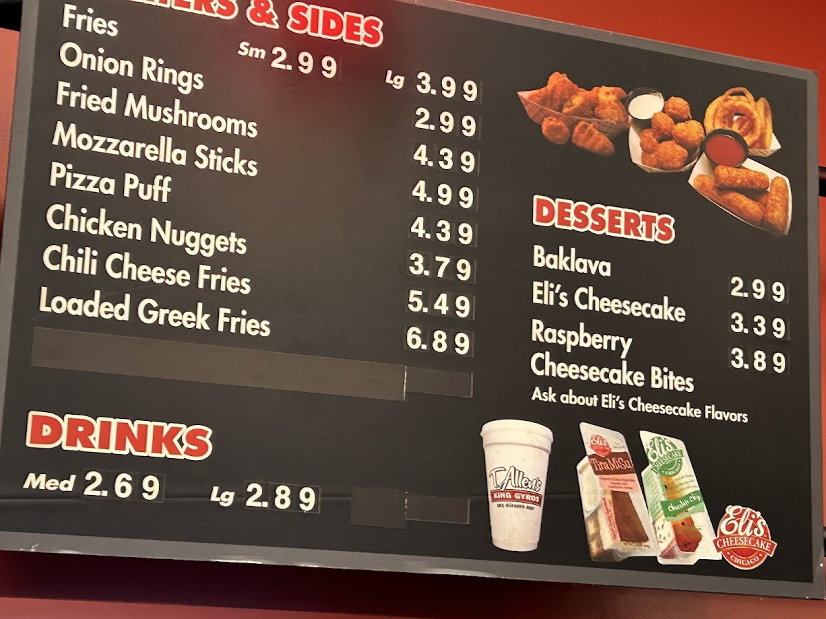 Menu T. Allen's King Gyros-5