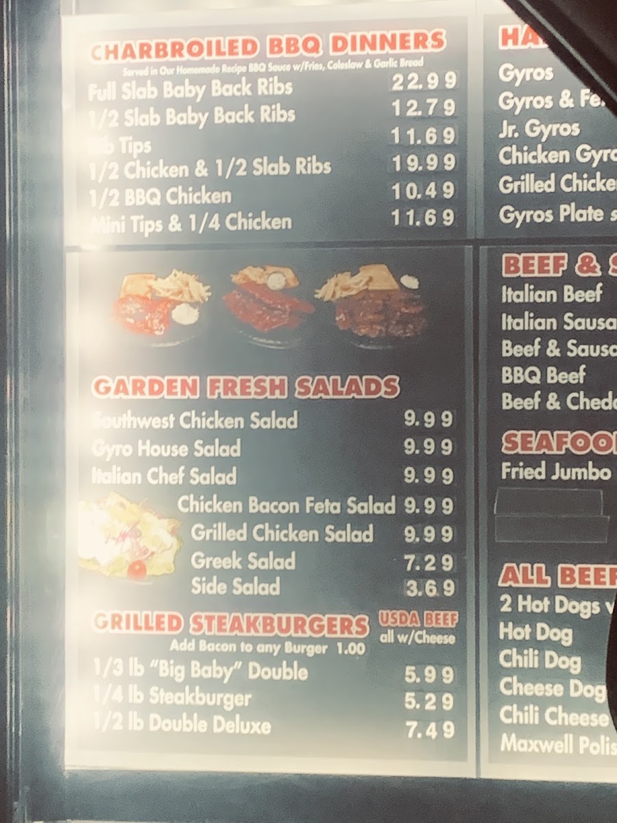 Menu T. Allen's King Gyros-8
