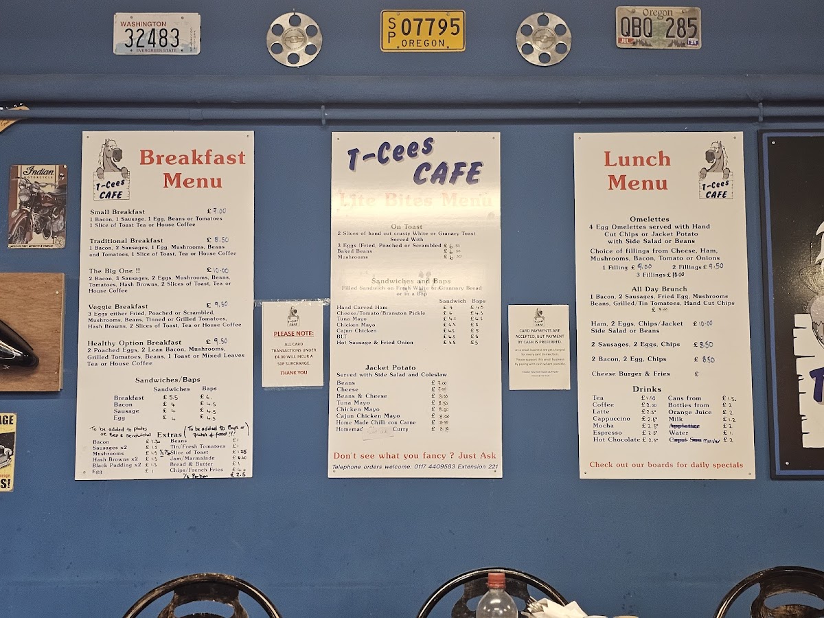 Menu T-Cee’S Cafeteria-2