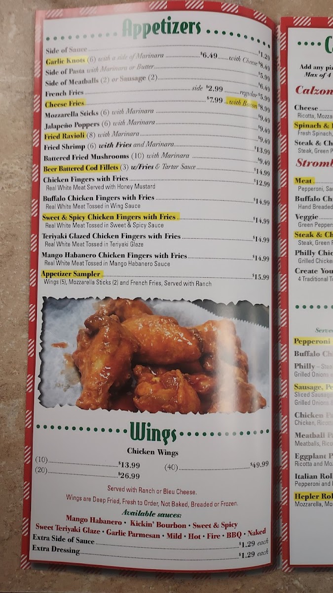 Menu T J's New York Style Pizzeria-7