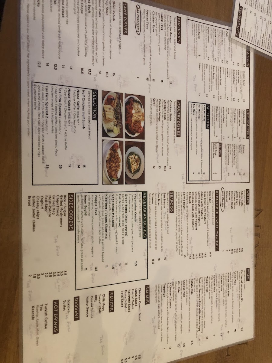 Menu Taş Fırın Turkish Restaurant - Shoreditch-10