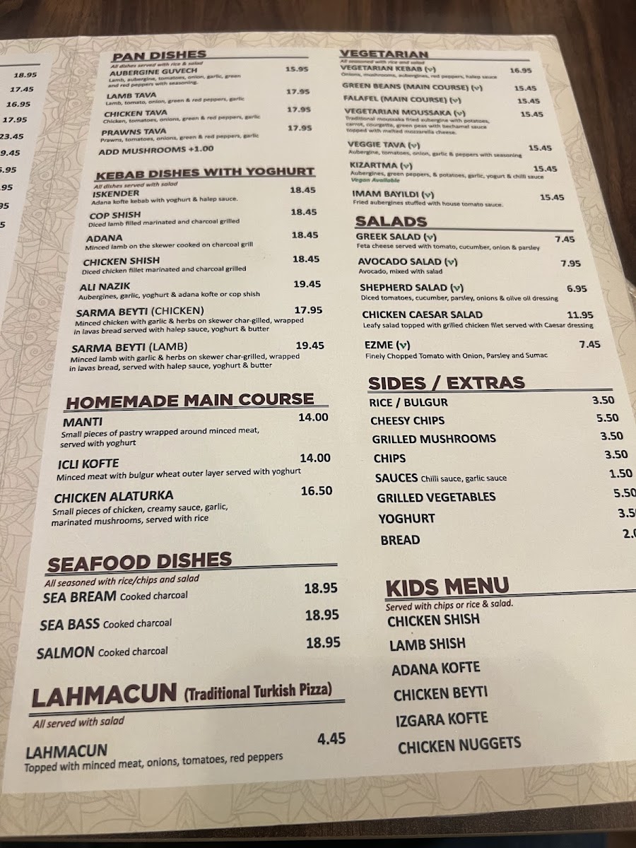 Menu Taş Fırın Turkish Restaurant - Shoreditch-5