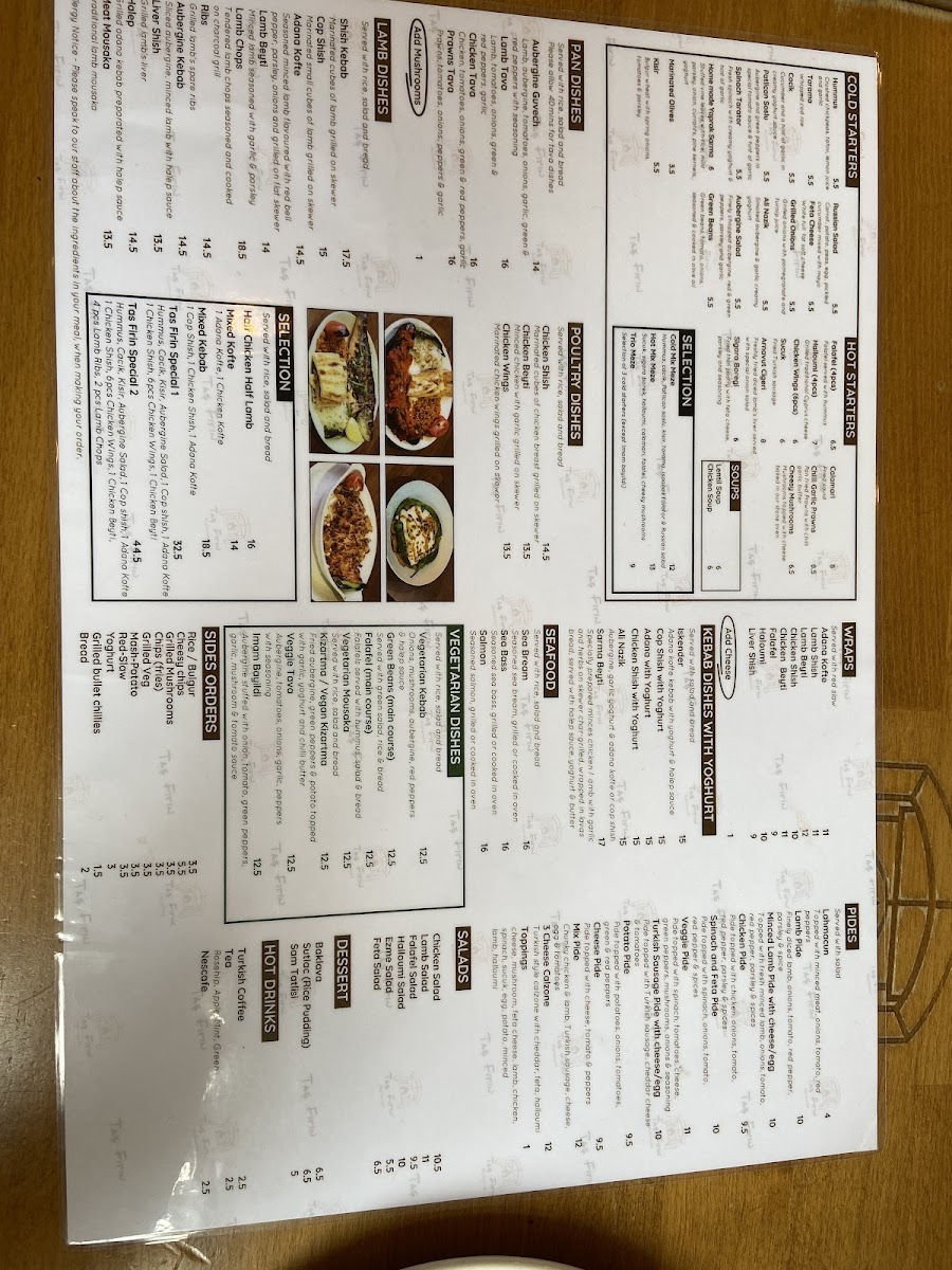 Menu Taş Fırın Turkish Restaurant - Shoreditch-9
