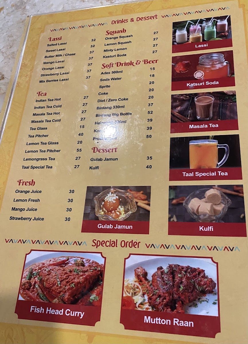 Menu Taal Indian Restaurant - Lippo Karawaci-1