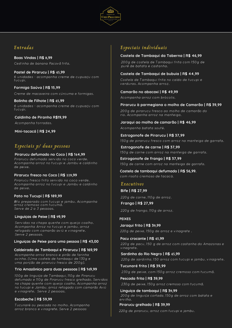 Menu Taberna Do Chef Procópio-1