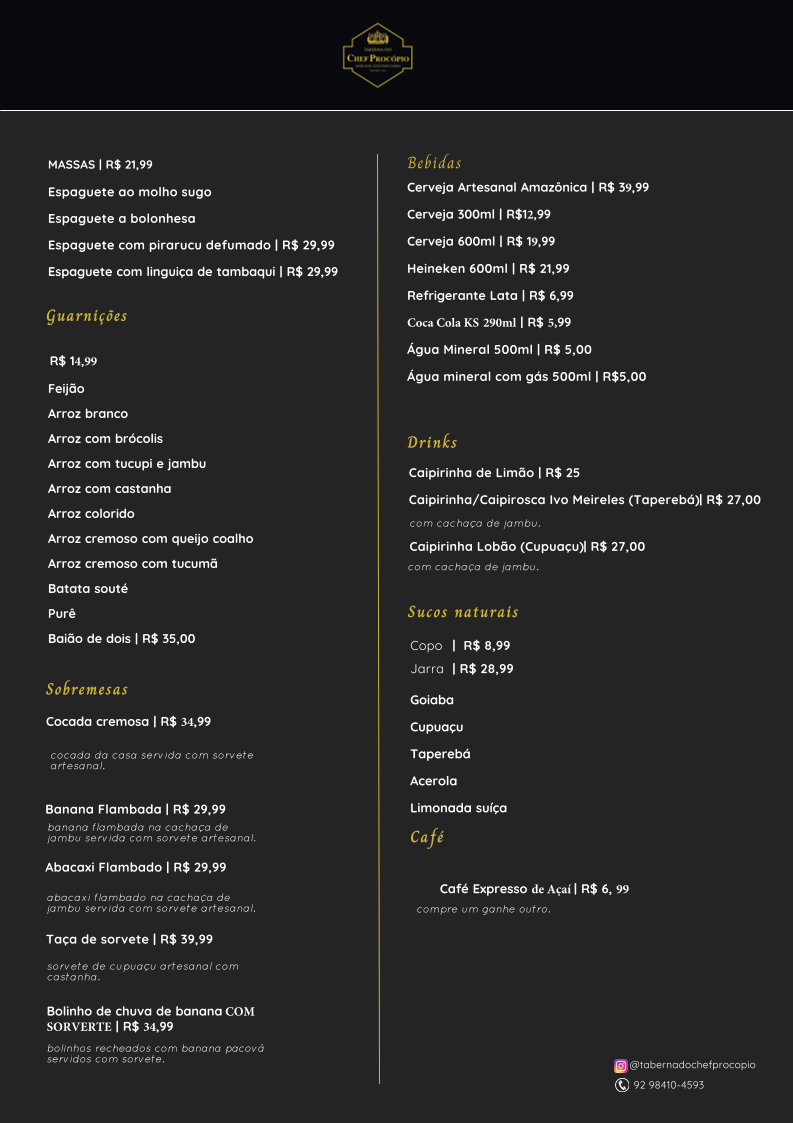 Menu Taberna Do Chef Procópio-2