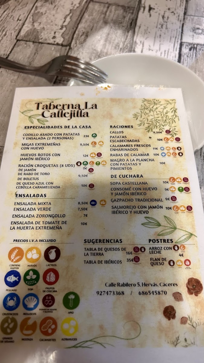 Menu Taberna La Callejilla-1