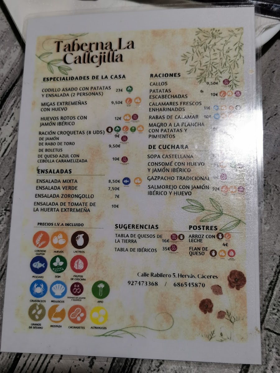 Menu Taberna La Callejilla-5