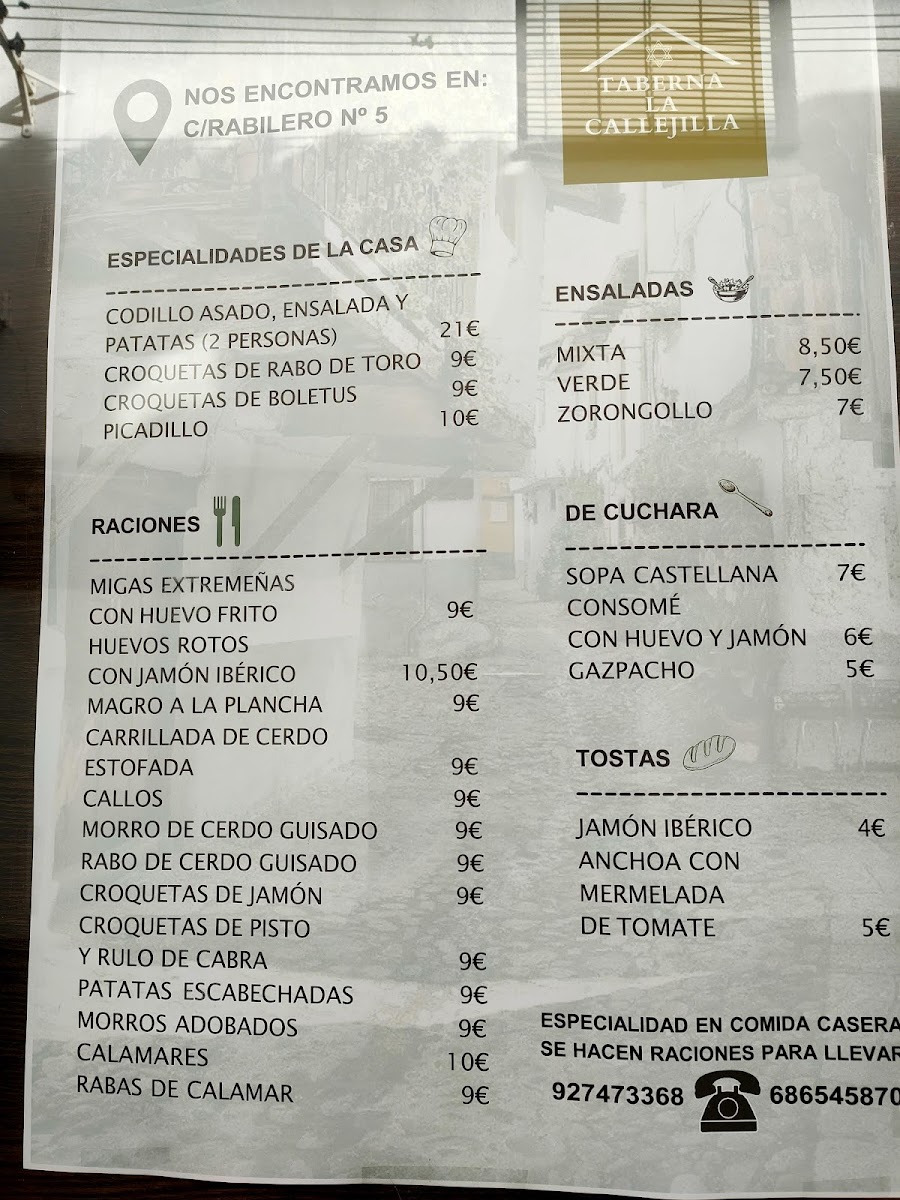 Menu Taberna La Callejilla-7