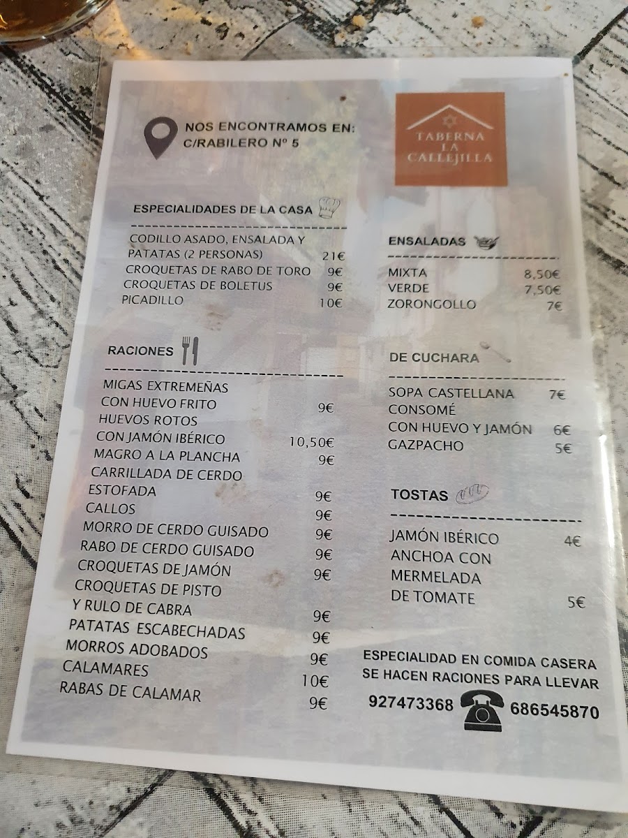 Menu Taberna La Callejilla-8