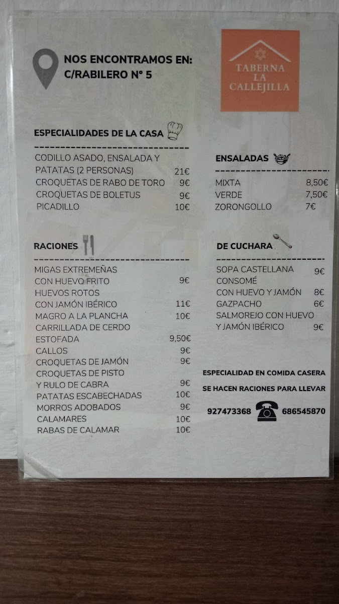 Menu Taberna La Callejilla-9