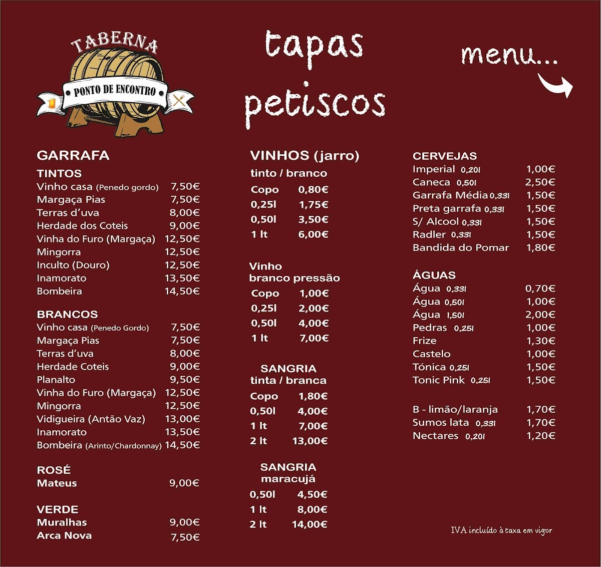 Menu Taberna Point Of Borges-1
