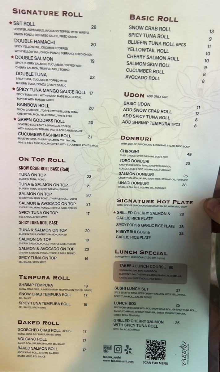 Menu Taberu Sushi-1