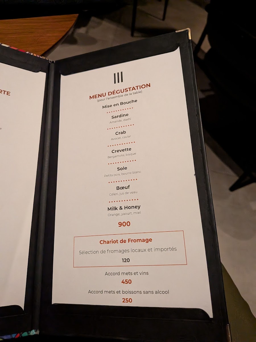 Menu Table Iii-4