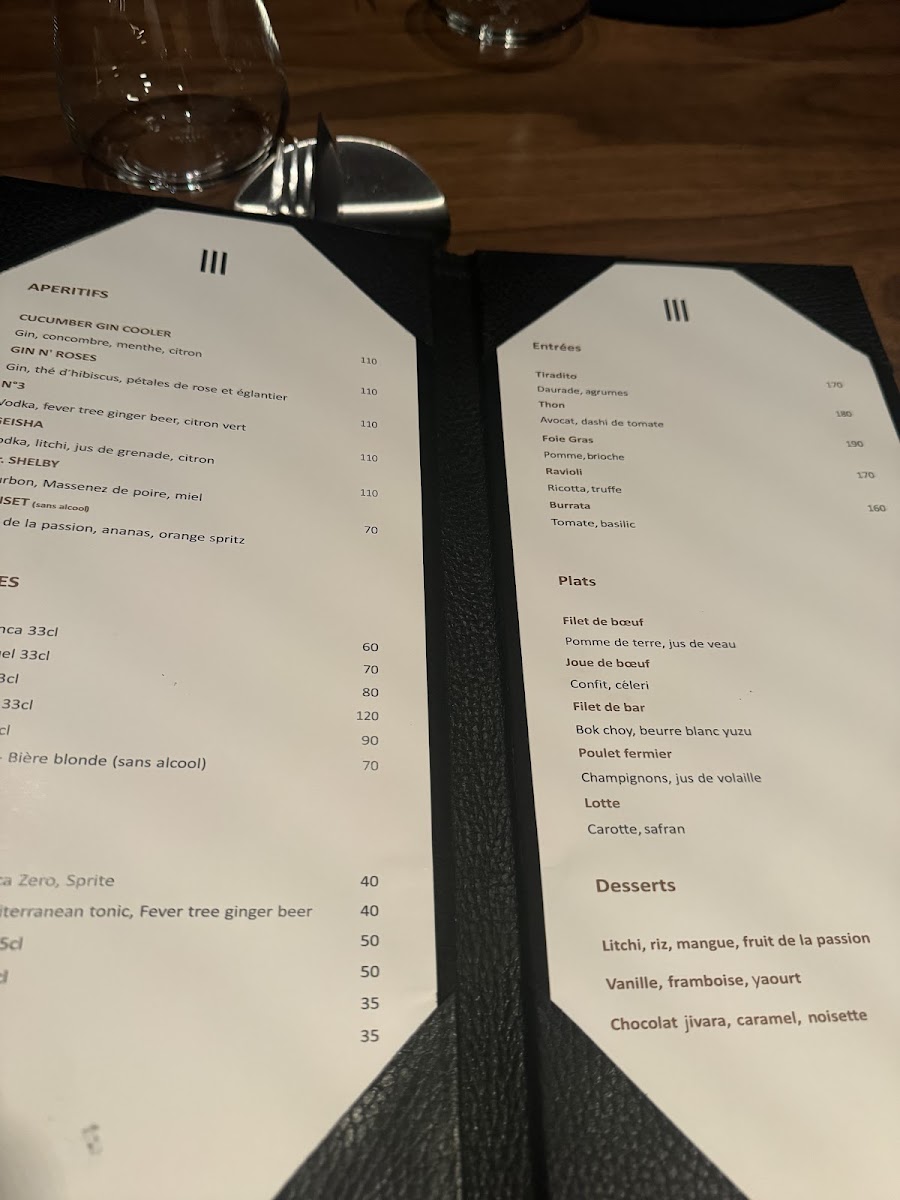 Menu Table Iii-9