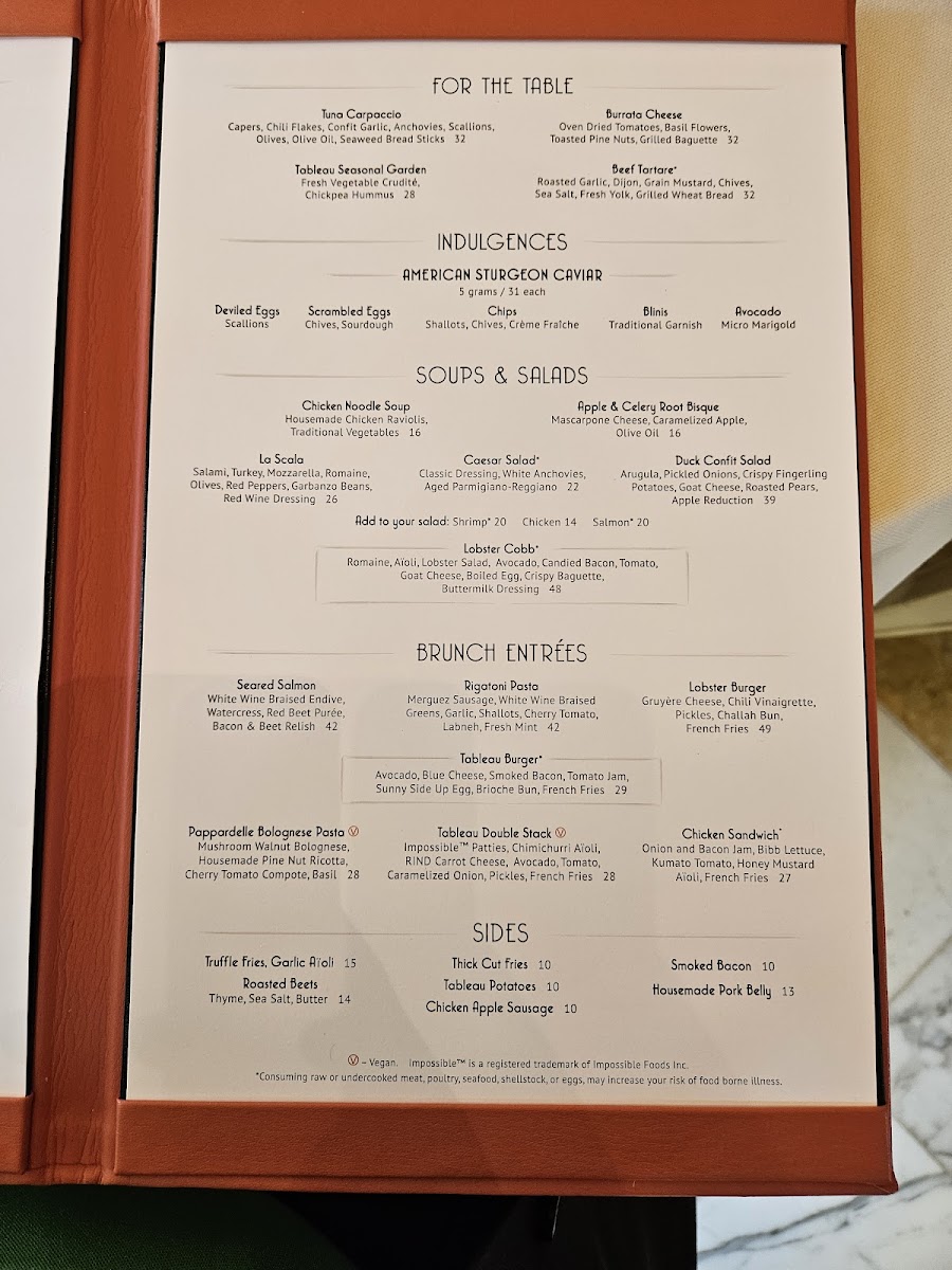 Menu Tableau-10