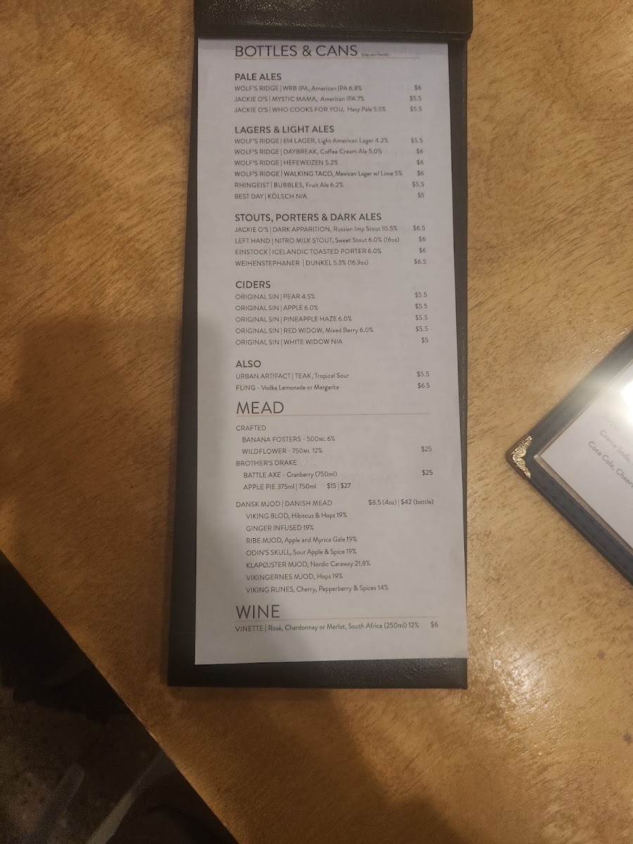 Menu Tabletop Game Café-10