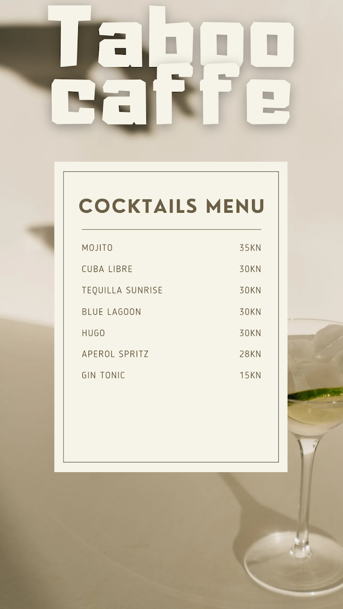 Menu Taboo Caffe-1