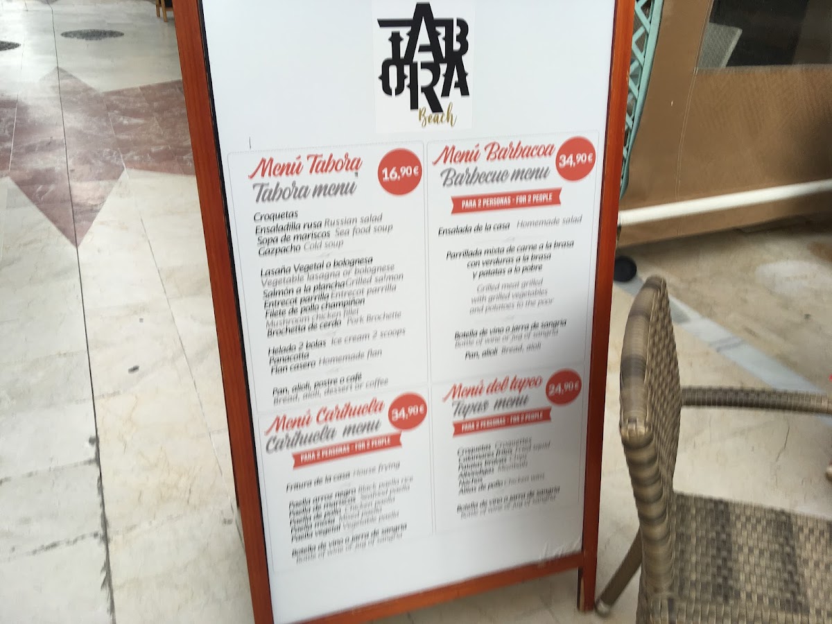 Menu Tabora Beach-6