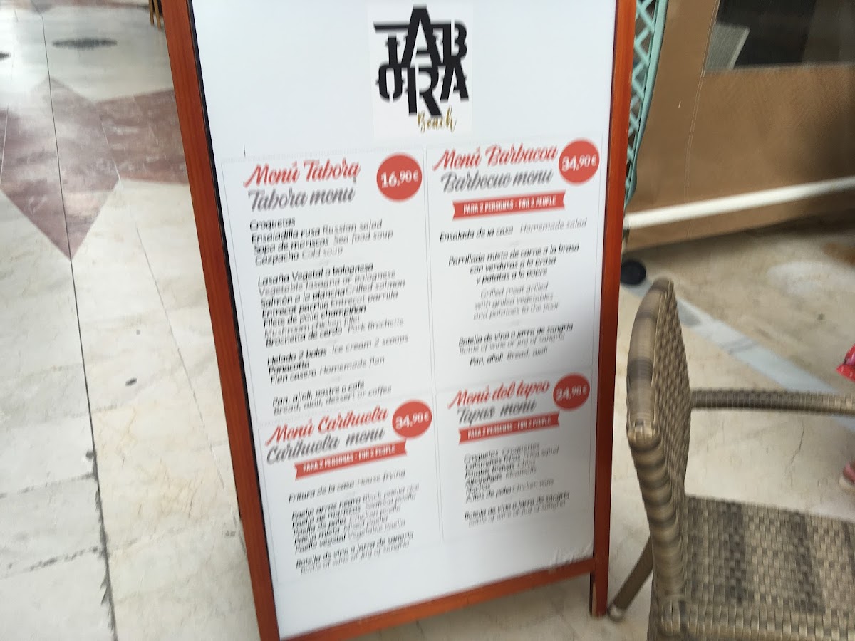 Menu Tabora Beach-7