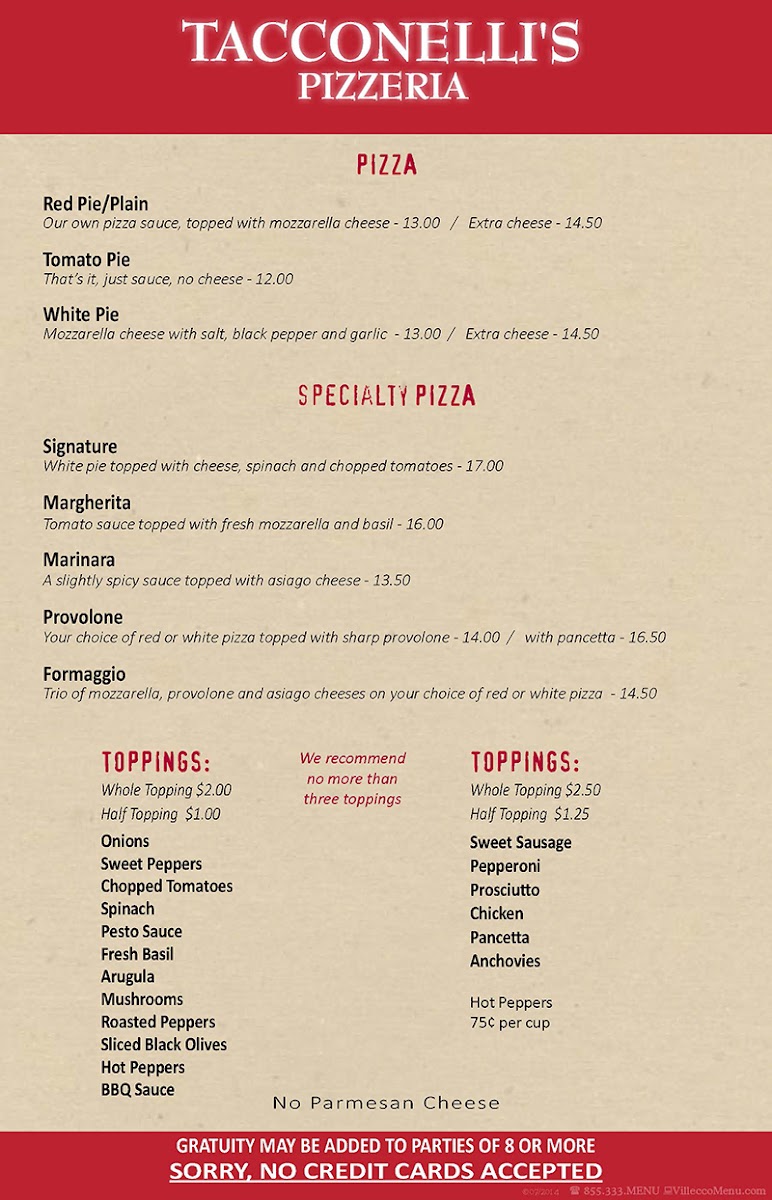 Menu Tacconelli's Pizzeria-6