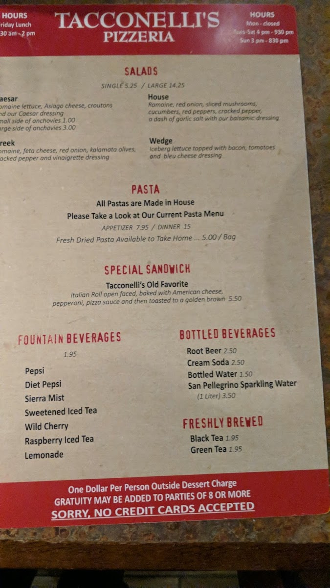 Menu Tacconelli's Pizzeria-7