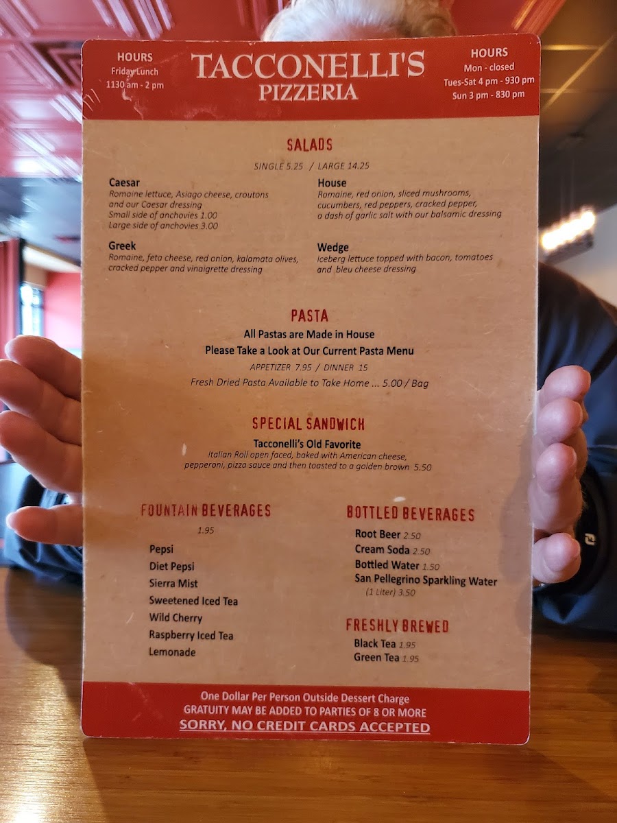 Menu Tacconelli's Pizzeria-9