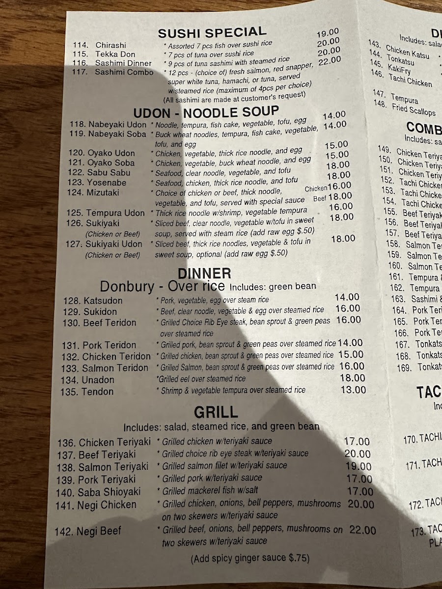 Menu Tachi Sushi Bar-8