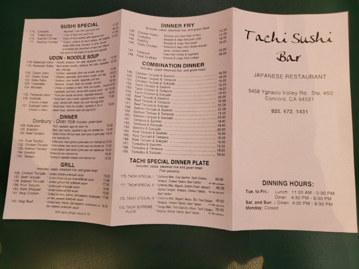 Menu Tachi Sushi Bar-9