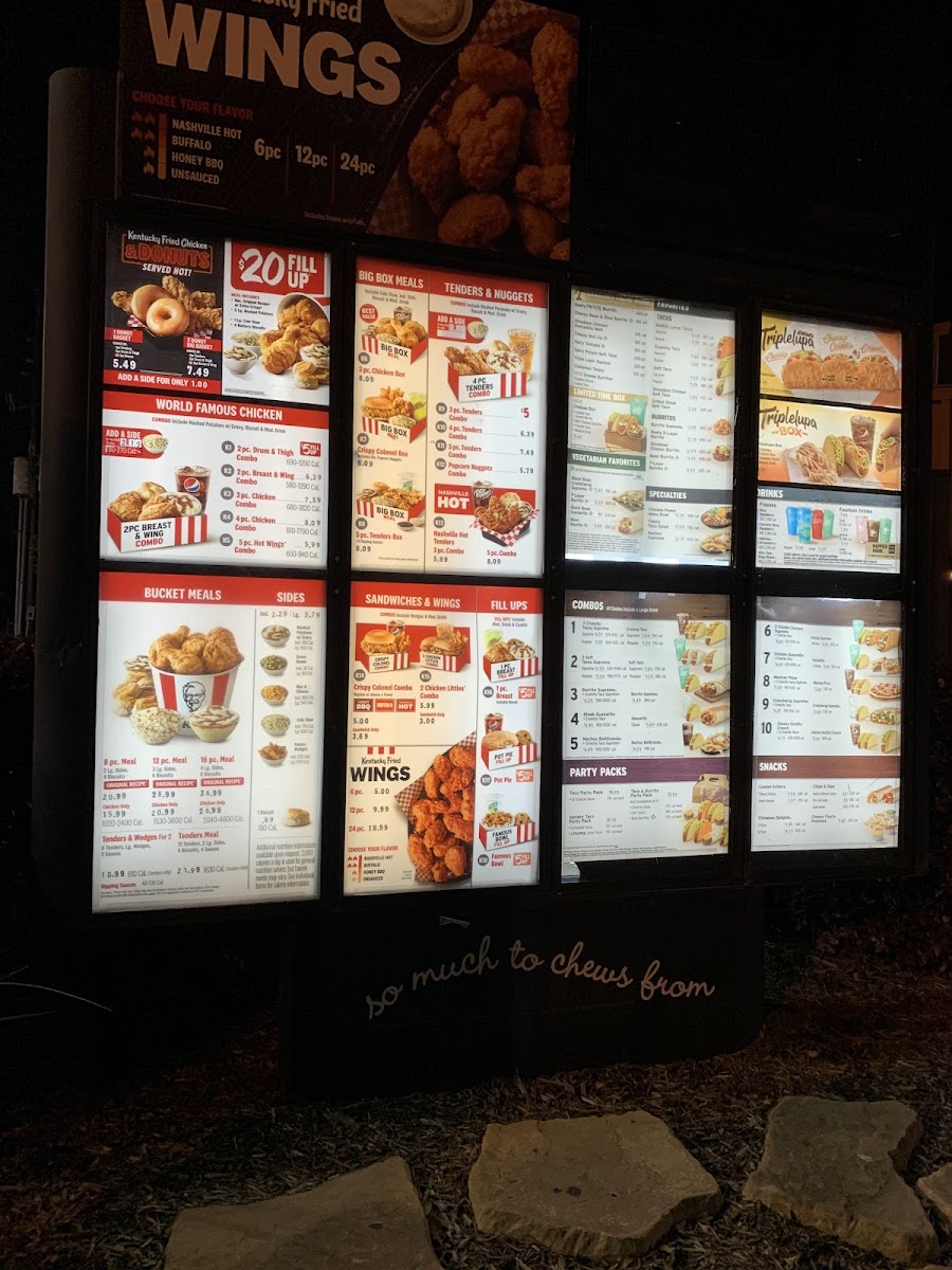 Menu Taco Bell / Kfc-1